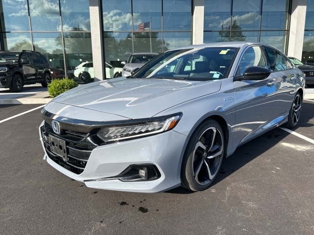 Certified 2022 Honda Accord Hybrid Sport with VIN 1HGCV3F2XNA033566 for sale in Kansas City