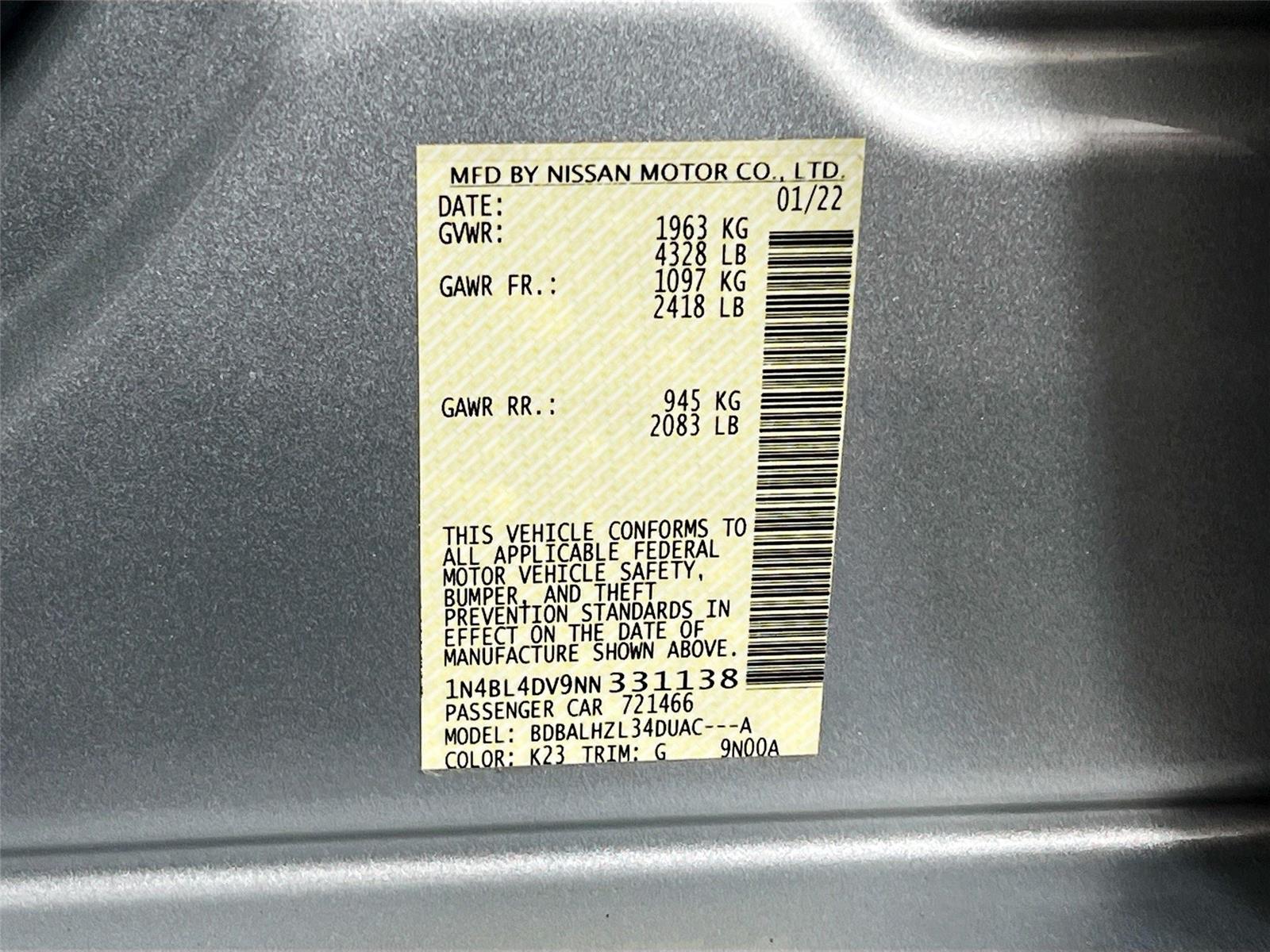 2022 Nissan Altima SV - Photo 31