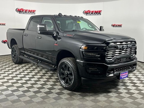 black 2026 RAM 2500 with the diesel engine at the Keene CDJR dealership in Jarrettsville, MD