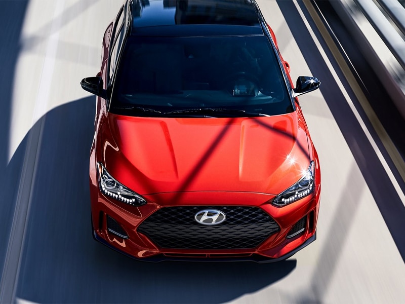 A 2021 Hyundai Veloster emphasizes safety features near Fort Mill SC