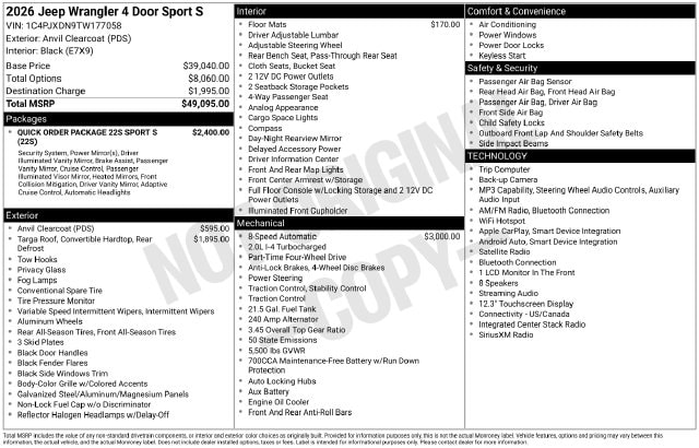 2026 Jeep Wrangler 4-Door Sport S - Photo 51