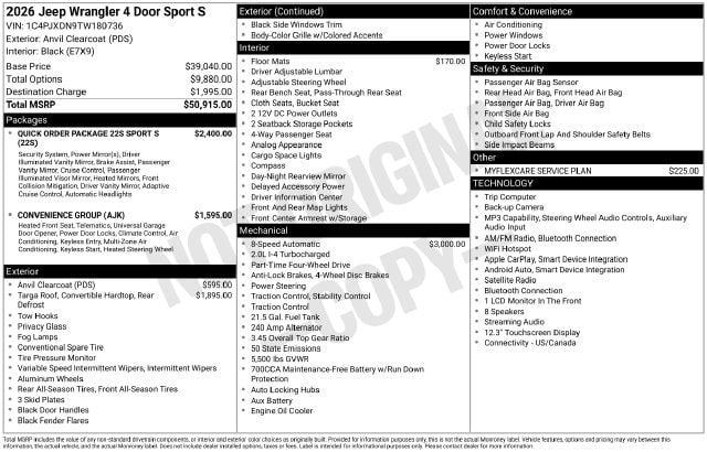 2026 Jeep Wrangler 4-Door Sport S - Photo 51