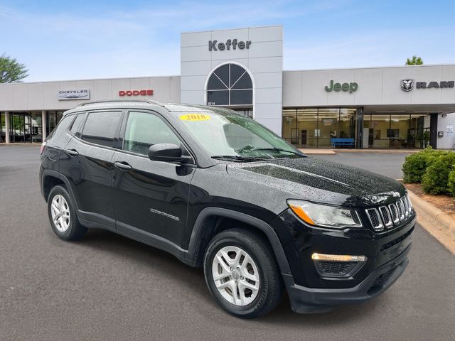 Used 2018 Jeep Compass Sport with VIN 3C4NJCAB4JT133899 for sale in Charlotte, NC