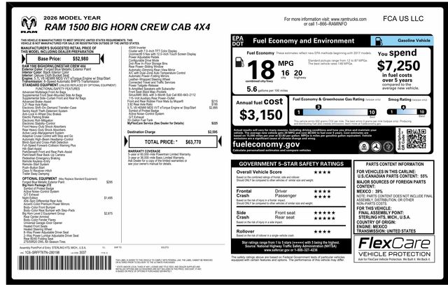 2026 RAM 1500