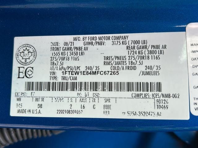 2021 Ford F-150 Tremor - Photo 40