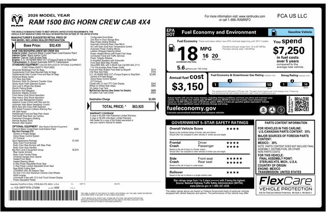 2026 RAM 1500