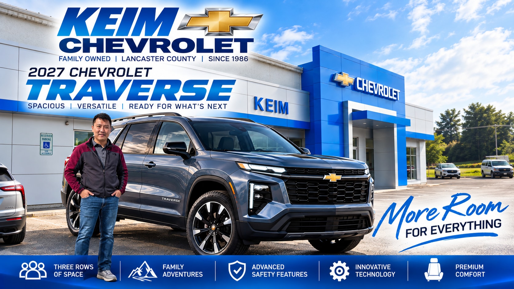Chevrolet Traverse three row SUV near Lancaster PA