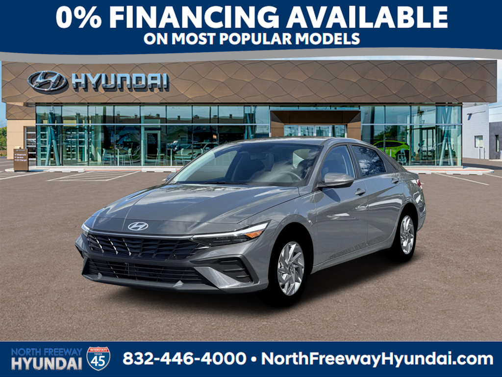 New 2026 Hyundai Elantra Hybrid Blue Sedan