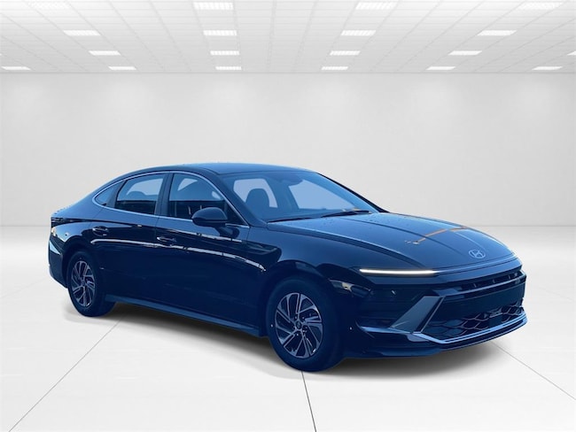 New 2026 Hyundai Sonata Hybrid Blue Sedan near Belmont