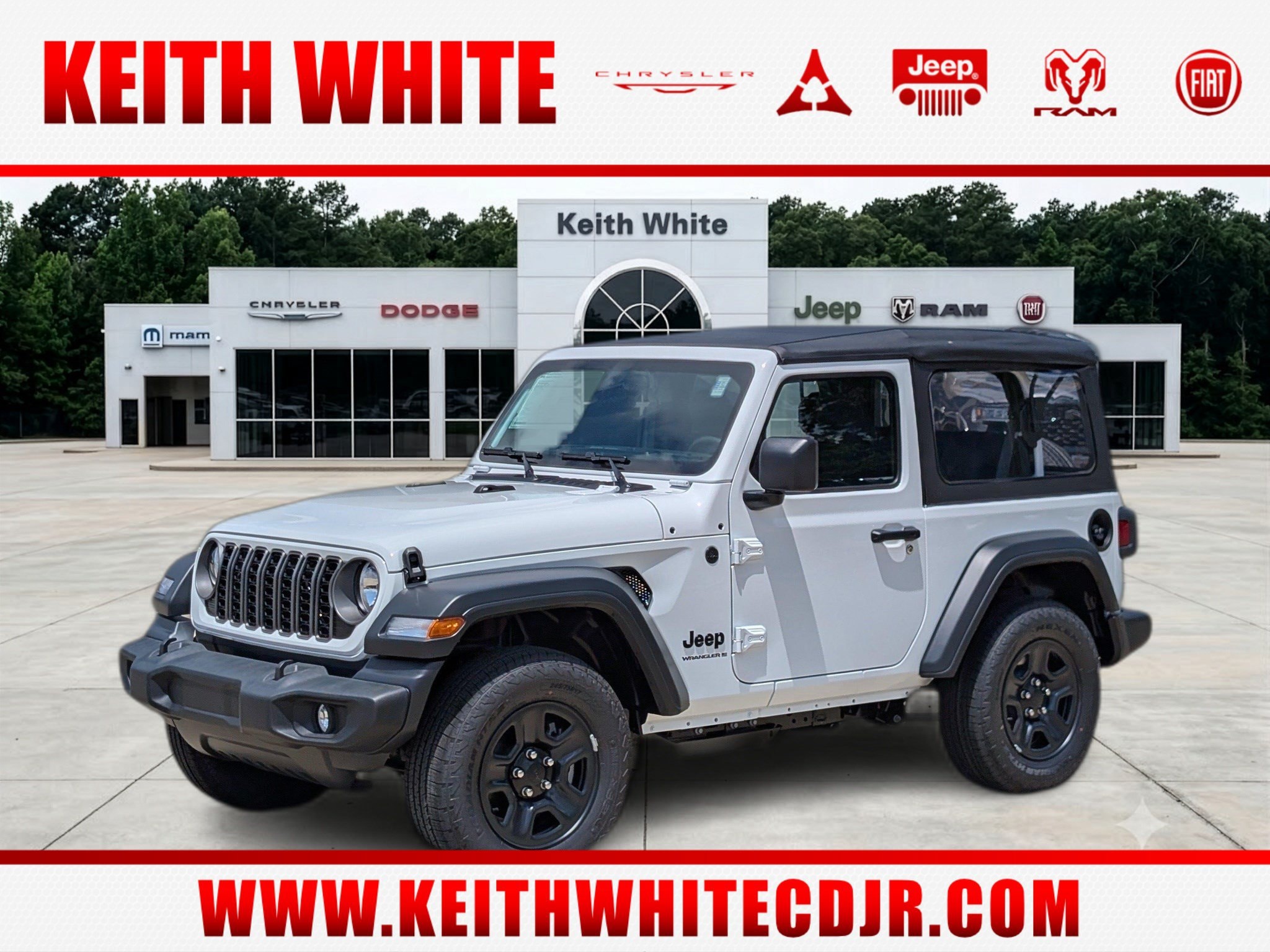 Bright White 2026 Jeep Wrangler SUV / Crossover Four-Wheel Drive 6-Speed Manual