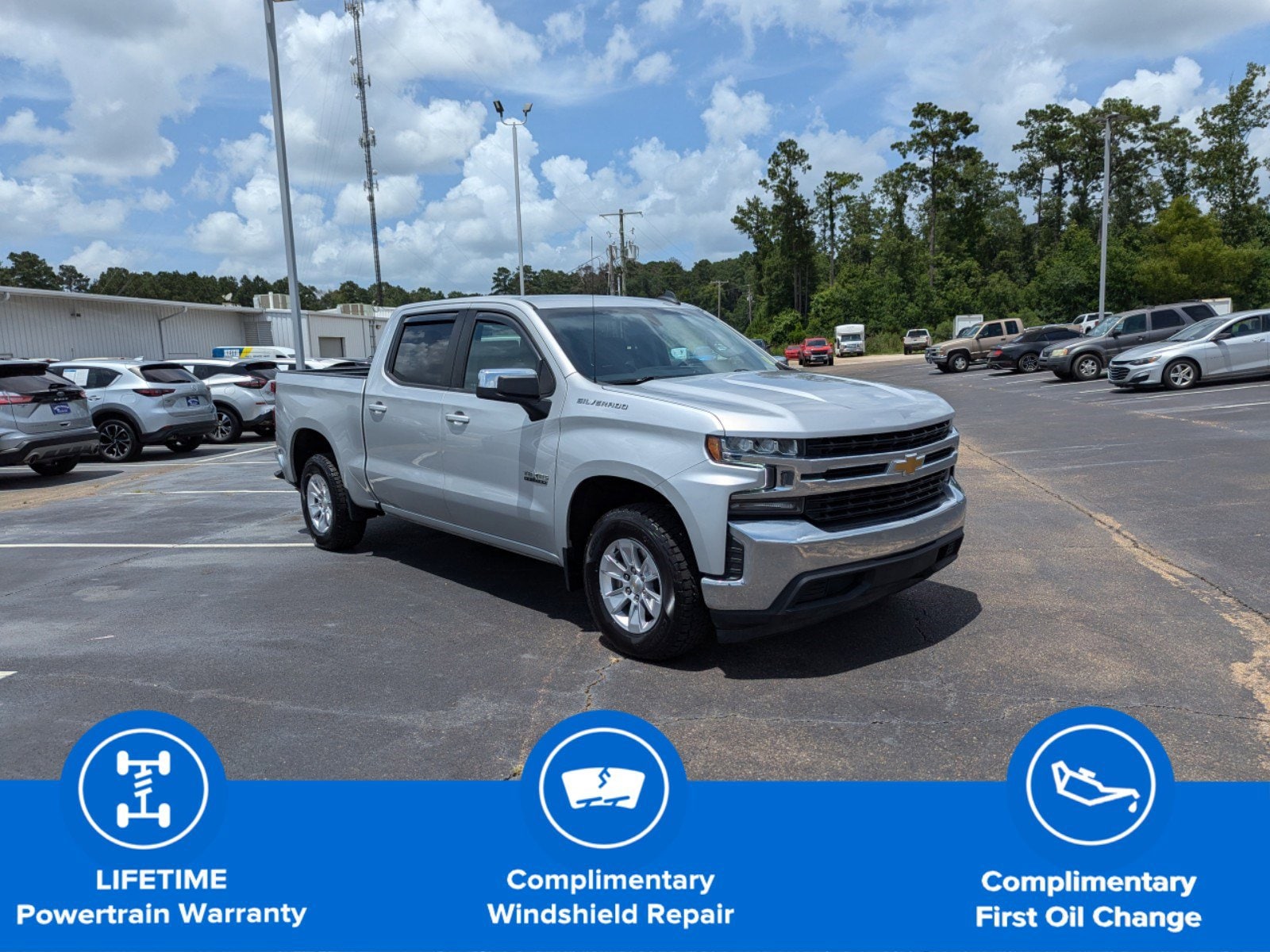 Used 2021 Chevrolet Silverado 1500 LT with VIN 3GCPWCED1MG421351 for sale in Mccomb, MS