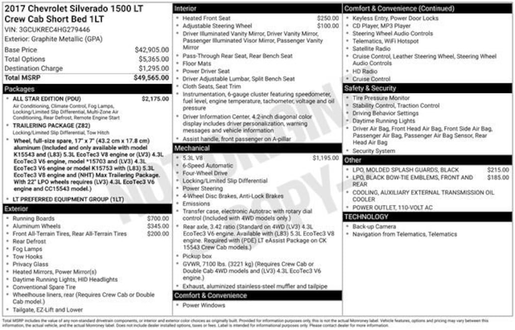 Used 2017 Chevrolet Silverado 1500 LT Truck