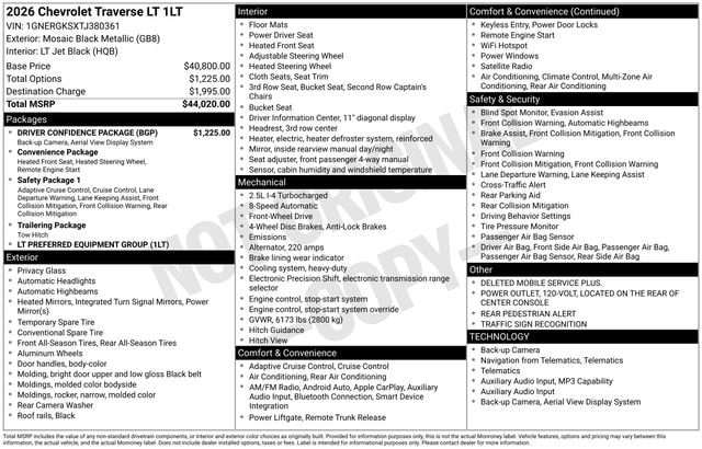 2026 Chevrolet Traverse LT - Photo 5