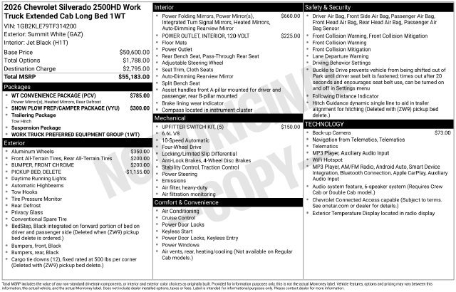 2026 Chevrolet Silverado 2500 HD Work Truck - Photo 5