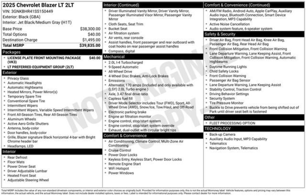 Used 2025 Chevrolet Blazer 2LT SUV