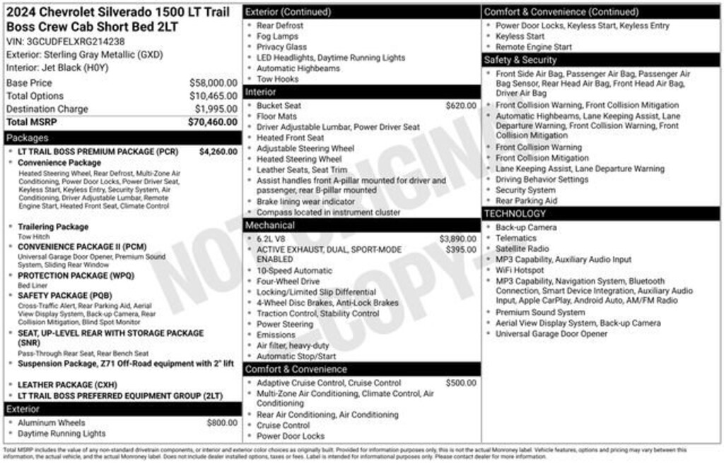 Used 2024 Chevrolet Silverado 1500 LT Trail Boss Truck
