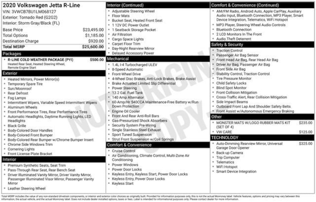 Used 2020 Volkswagen Jetta S