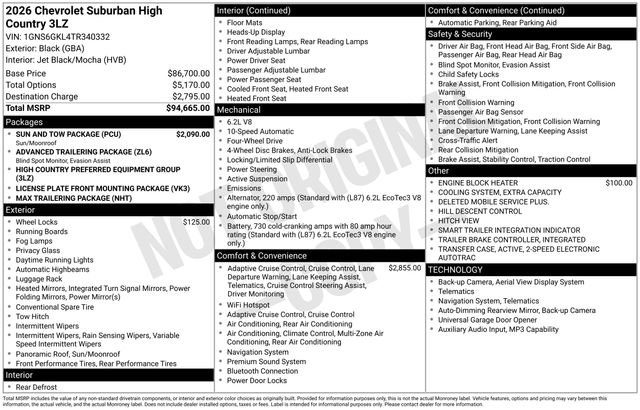 2026 Chevrolet Suburban High Country - Photo 5