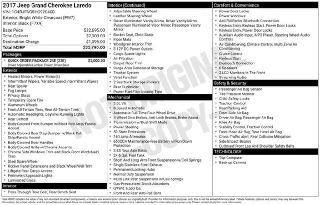 Used 2017 Jeep Grand Cherokee Laredo