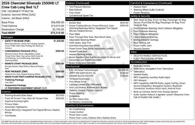 New 2026 Chevrolet Silverado 2500 HD LT Truck