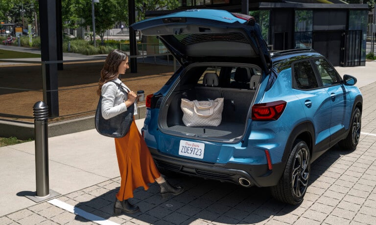 2026 Chevy Trailblazer with trunk open