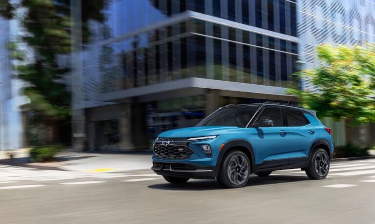 2026 Chevy Trailblazer driving fast in city