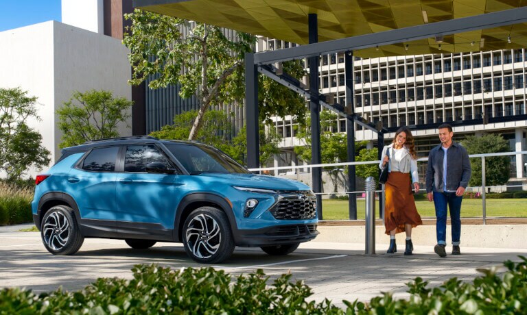2026 Chevy Trailblazer parked under promenade