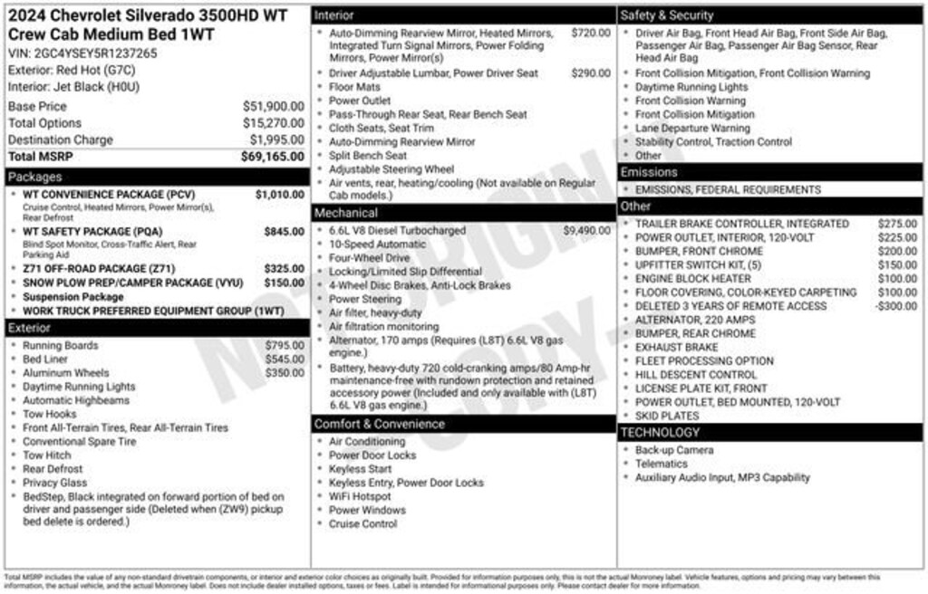 Used 2024 Chevrolet Silverado 3500 HD WT Truck