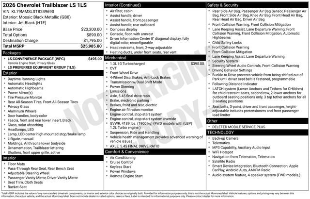 2026 Chevrolet Trailblazer LS - Photo 5