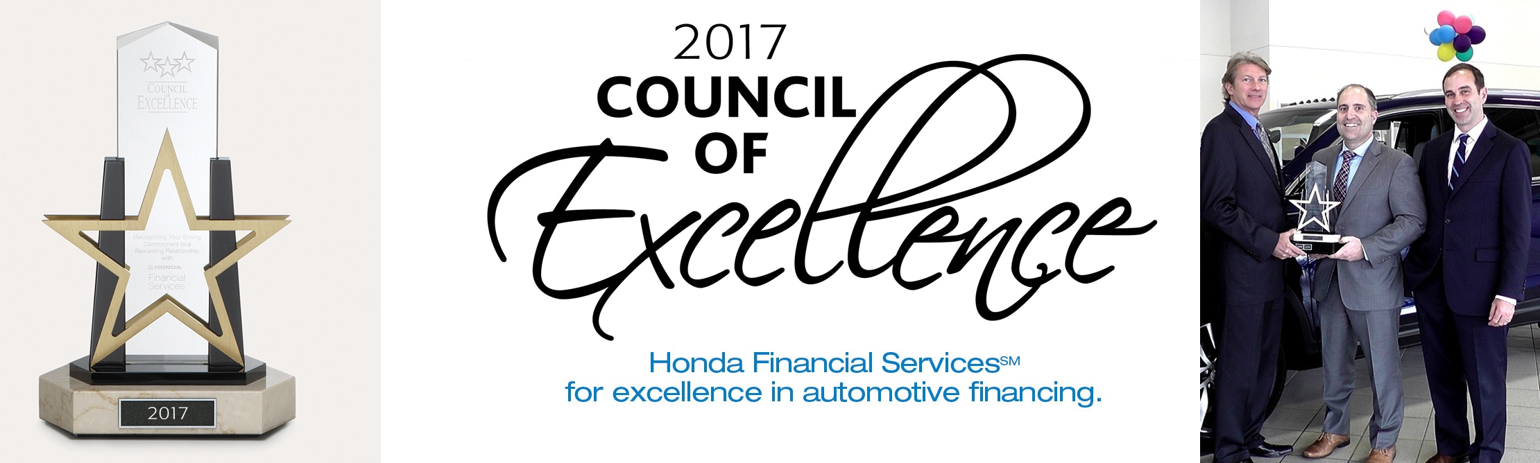 Kelly Honda Named 2017 Council of Excellence Award Winner