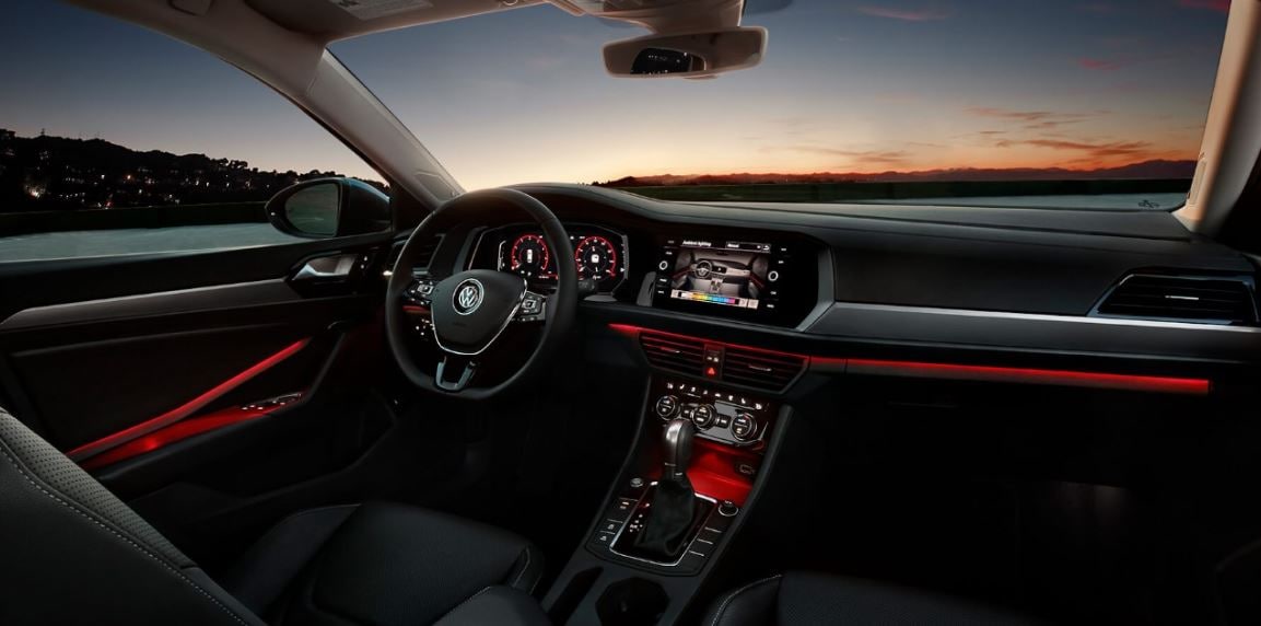 Ambient lighting inside the new 2019 Volkswagen Jetta