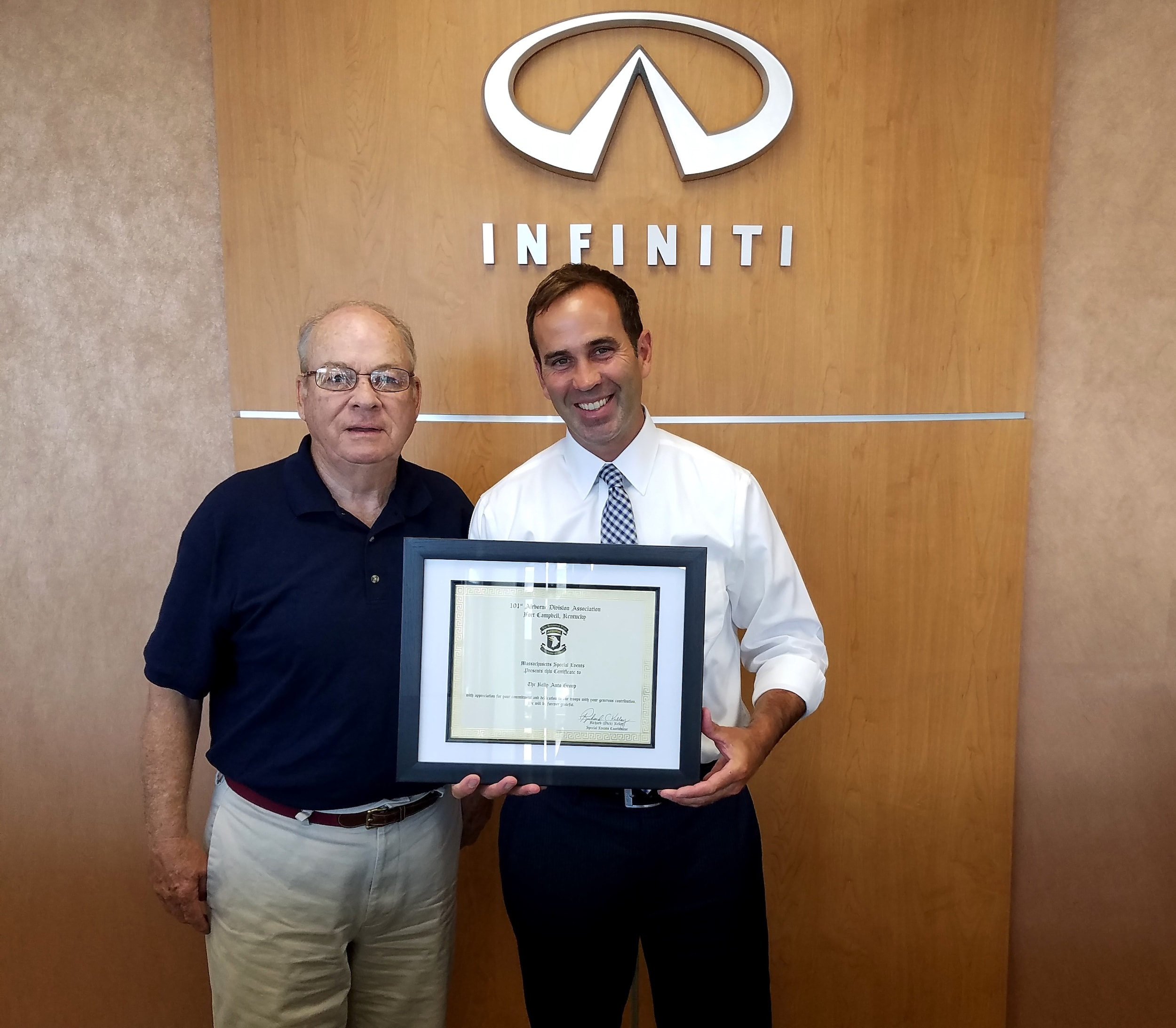 Kelly Auto Group Honored With Plaque By 101st Airborne Division