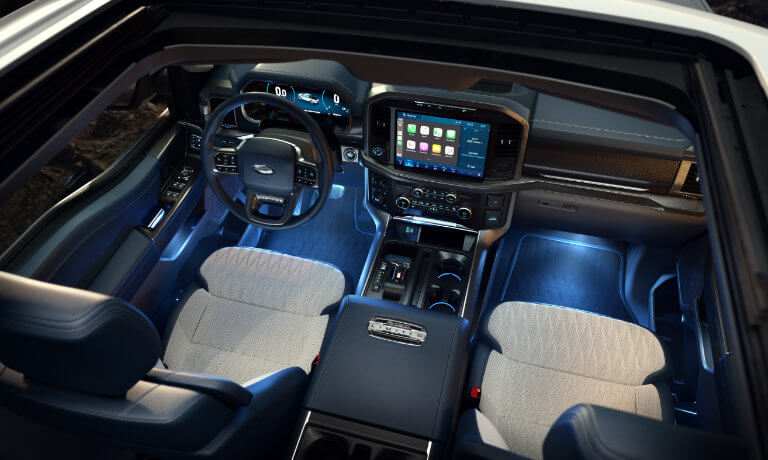 2021 Ford F-150 interior front with infotainment screen