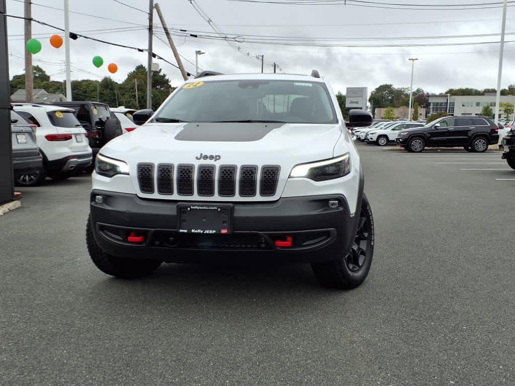 Certified 2022 Jeep Cherokee Trailhawk with VIN 1C4PJMBX1ND526781 for sale in Lynnfield, MA