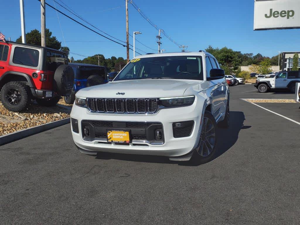 Certified 2021 Jeep Grand Cherokee L Overland with VIN 1C4RJKDG3M8159013 for sale in Lynnfield, MA