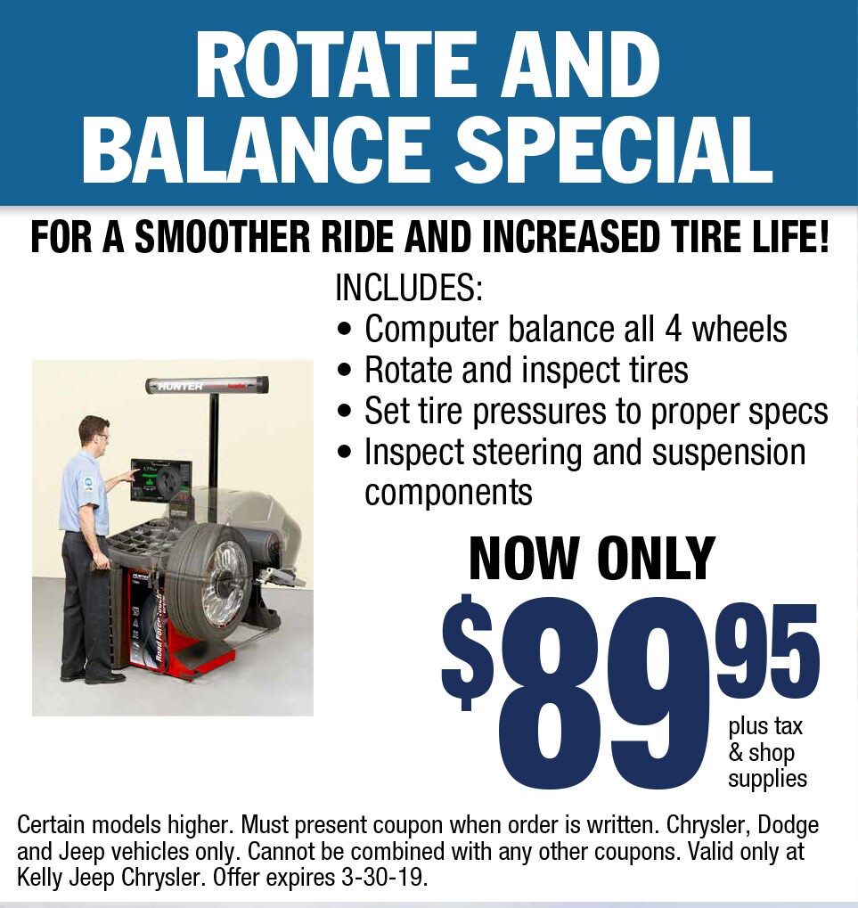 Jeep Chrysler Service Specials Kelly Jeep Chrysler Servicing
