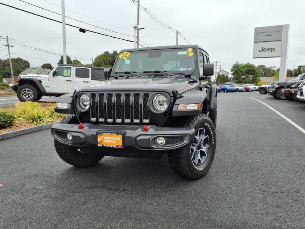 Certified 2022 Jeep Wrangler Unlimited Rubicon with VIN 1C4HJXFG8NW154604 for sale in Lynnfield, MA