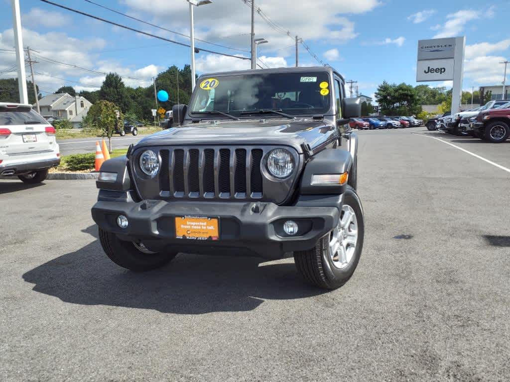 Certified 2020 Jeep Wrangler Unlimited Sport S with VIN 1C4HJXDG5LW334929 for sale in Lynnfield, MA