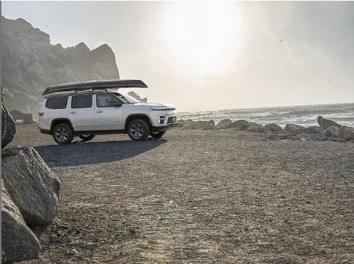 2026 Jeep Grand Wagoneer SUV | Photo Courtesy: Stellantis 2026 Jeep Grand Wagoneer SUV parked at beach