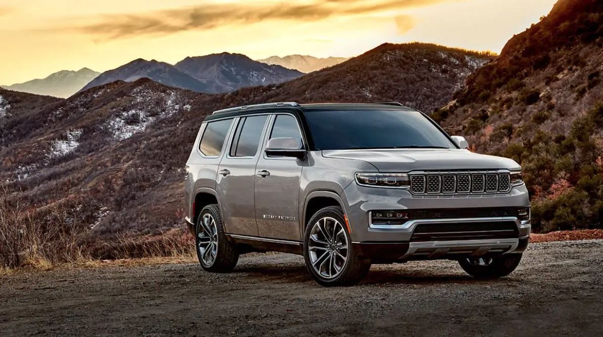 2022 Jeep Grand Wagoneer with Mountain Landscape