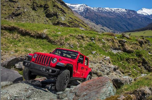 2023 Jeep Wrangler Rubicon in red 