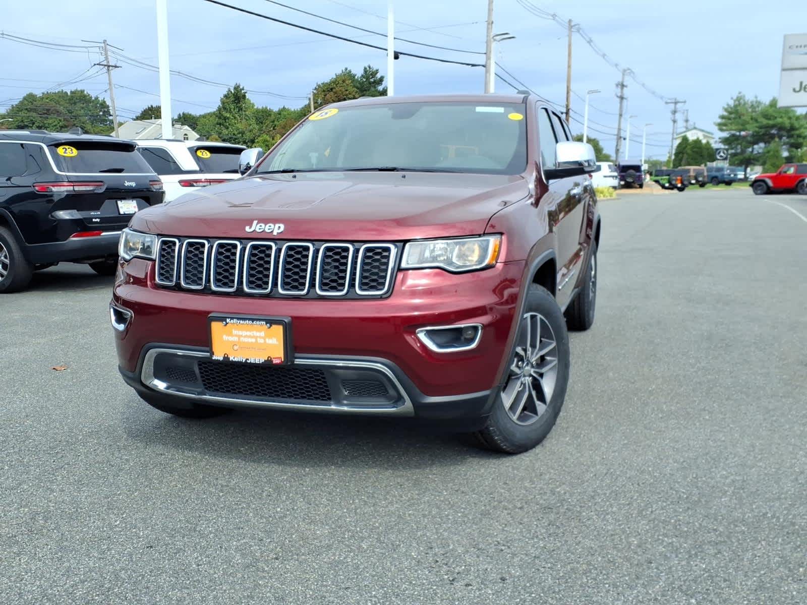 Certified 2018 Jeep Grand Cherokee Limited with VIN 1C4RJFBGXJC466911 for sale in Lynnfield, MA