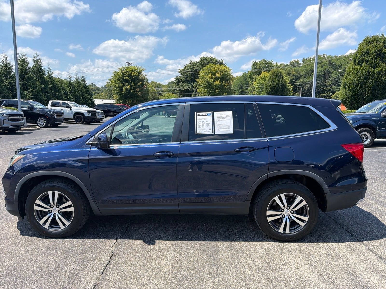 Used 2017 Honda Pilot EX-L with VIN 5FNYF6H55HB085676 for sale in Greendale, IN