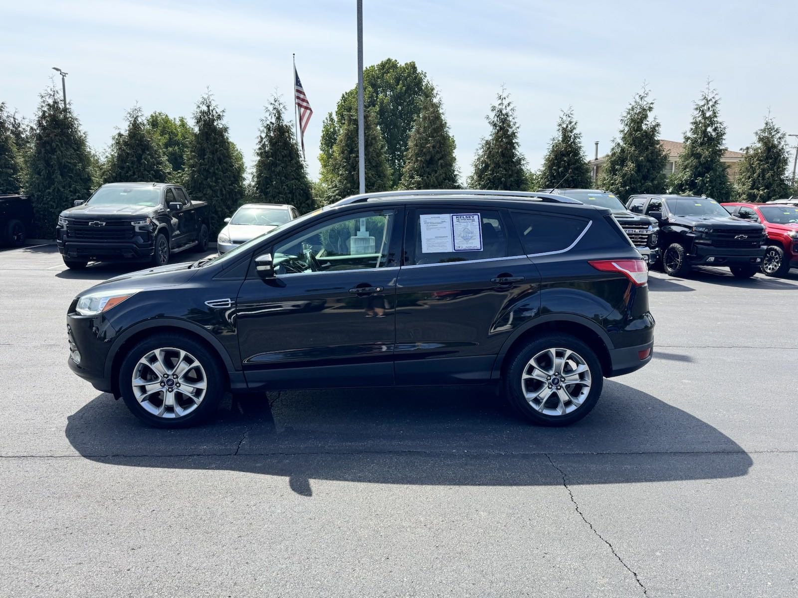 Used 2014 Ford Escape Titanium with VIN 1FMCU0J95EUA75545 for sale in Greendale, IN