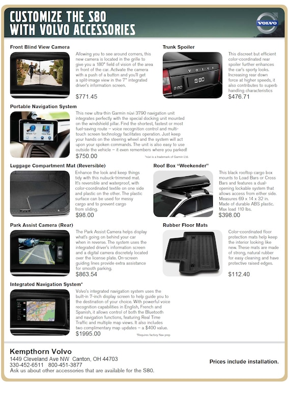 Volvo S80 Accessories Kempthorn Volvo Cars