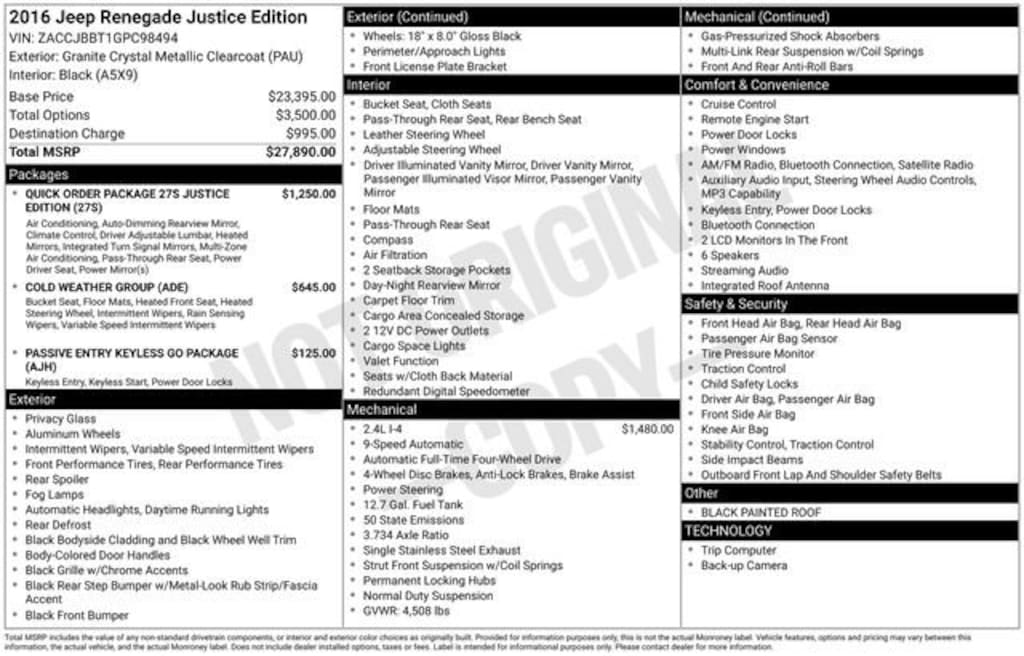 Used 2016 Jeep Renegade Latitude 4x4 SUV