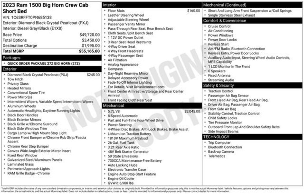 Used 2023 Ram 1500 Big Horn/Lone Star Truck Crew Cab