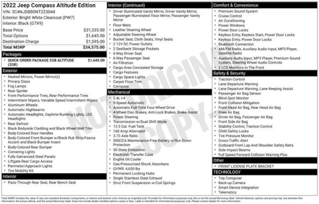 Used 2022 Jeep Compass Latitude SUV