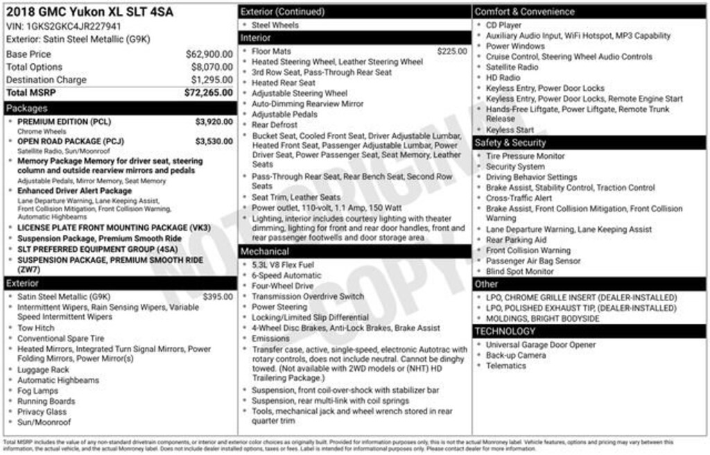 Used 2018 GMC Yukon XL SLT SUV