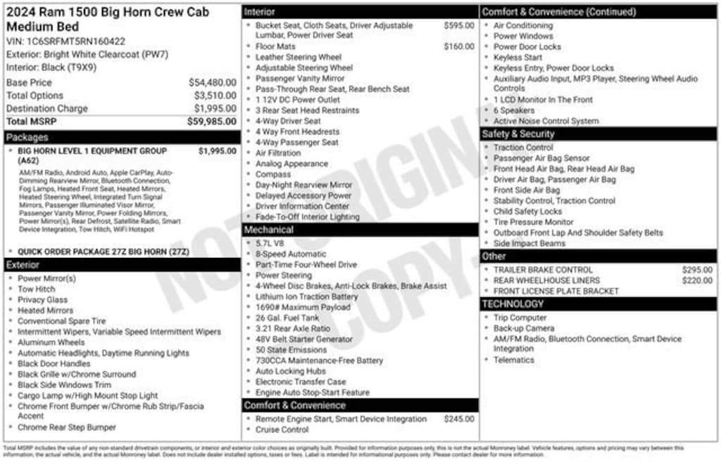 Used 2024 Ram 1500 Big Horn/Lone Star Truck Crew Cab